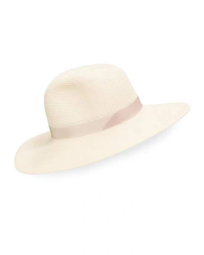 Eugenia Kim Emmanuelle Packable Wide Brim Fedora Hat In Ivory