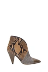 ISABEL MARANT ISABEL MARANT WOMEN'S BROWN LEATHER ANKLE BOOTS,BO036619A063STACA 37