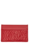 GUCCI GG RHOMBUS QUILTED LEATHER CARD CASE,597628DTDUN