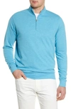 Peter Millar Crown Comfort Quarter Zip Pullover In Riverbed