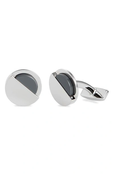 Hugo Boss Rafael Cuff Links In Medium Grey