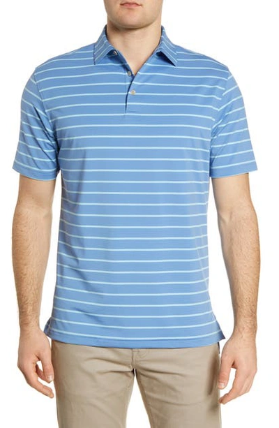 Peter Millar Sean Stretch Jersey Polo In Lake Blue