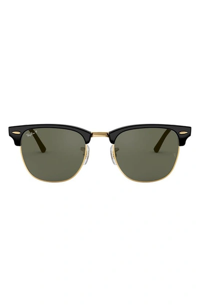 RAY BAN RAY-BAN CLUBMASTER 55MM POLARIZED SUNGLASSES,RB3016F55-P
