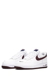 Nike Air Force 1 '07 Lv8 Men's Shoe In White/ Night Maroon/ Obsidian