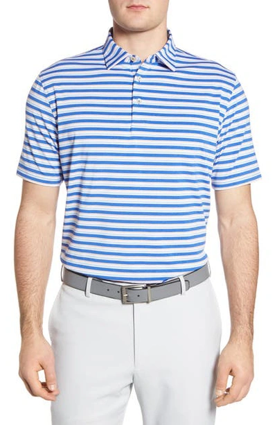 Peter Millar Sean Stretch Jersey Polo In Blue Lapis