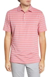 Peter Millar Sean Stretch Jersey Polo In Red Ginger