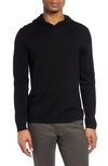 Vince Wool & Cashmere Pullover Hoodie In Black