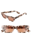 Kenzo 51mm International Fit Rectangle Sunglasses In Coloured Havana/ Violet