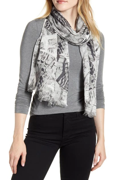 Allsaints We Are All Saints Oblong Modal Scarf In Black