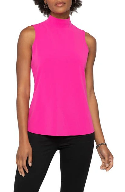 Nic + Zoe Easy One Mock Neck Tank In Pure Pink
