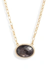 ANNA BECK STONE OVAL STATEMENT NECKLACE,NK10055-GHYM
