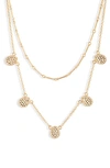 ANNA BECK DOUBLE STRAND NECKLACE,NK10017-GLD