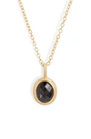 ANNA BECK OVAL STONE PENDANT NECKLACE,NK10015-GHYM
