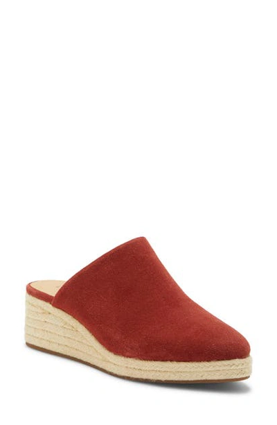 Lucky Brand Luceina Espadrille Wedge In Currant Leather