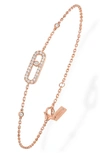 Messika Move Uno 18-karat Rose Gold Diamond Bracelet