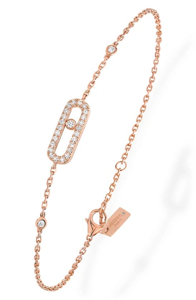 Messika Move Uno 18-karat Rose Gold Diamond Bracelet