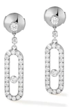 MESSIKA MOVE UNO PAVÉ DIAMOND DROP EARRINGS,05631-WG