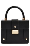 Topshop Strobe Faux Leather Handbag In Black