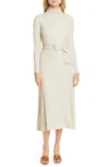 club monaco melissah knit dress Long Sleeve Midi In Oat Melange Long sleeve