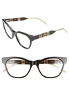 Gucci 54mm Optical Glasses In Black