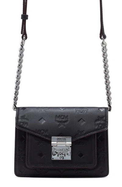 Mcm Patricia Logo Leather Convertible Belt Bag In Cognac