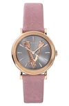 VERSACE VIRTUS LEATHER STRAP WATCH, 36MM,VEHC00219