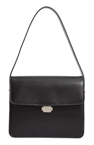 Giambattista Valli Leather Shoulder Bag In Black/ Nickel