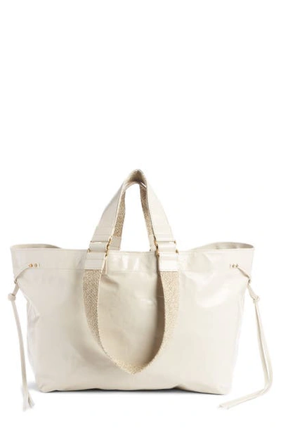 Isabel Marant New Wardy Leather Tote In Ecru