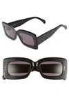 Alaïa 51mm Rectangle Sunglasses In Black/ Grey