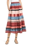 ULLA JOHNSON SIMI STRIPE SKIRT,PS200301