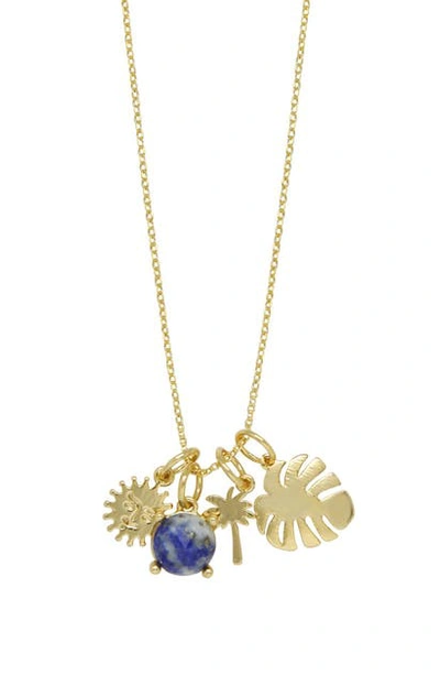 Ettika Tropical Charms Pendant Necklace In Gold