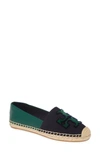 Tory Burch Ines Fil Coupe Espadrilles In Royal Navy / Malachite