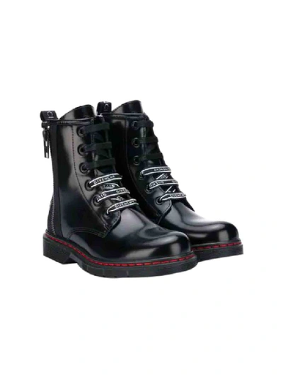Givenchy Kids' Leather Boots In Nero