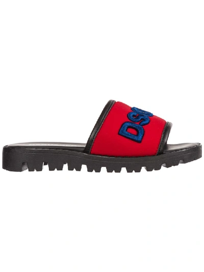 Dsquared2 Kids' Active Slides In Rosso