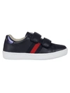 Gucci Double Strap Sneakers In Black