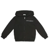 Dolce & Gabbana Logo Embroidered Cotton Sweatshirt In Black