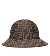 Fendi Ff Monogram Sun Hat In Brown