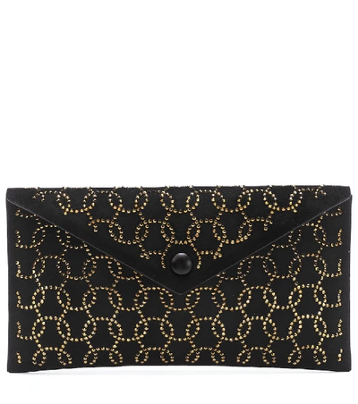 Alaïa Louise 24 Small Embellished Clutch In Black