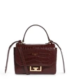 GIVENCHY MINI CROC-EMBOSSED LEATHER EDEN CROSS-BODY BAG,14993845