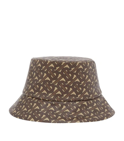 Burberry Monogram Print Bucket Hat In Brown
