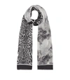 BURBERRY LEOPARD PRINT SILK SCARF,15118549