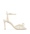 JIMMY CHOO SACORA 85 LACE LEATHER SANDALS,15015675