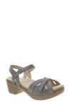 Dansko Season Sandal In Stone Burnished Leather