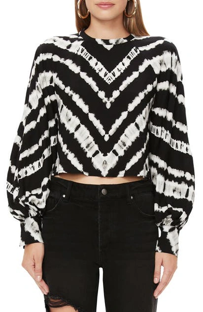 Afrm The Chase Crop Top In Chevron Tie Dye