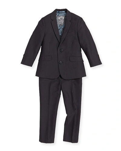 APPAMAN BOYS' TWO-PIECE MOD SUIT, VINTAGE BLACK, 2T-14,PROD117010004