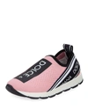 Dolce & Gabbana Sorrento Logo-tape Slip-on Sneakers In Multi