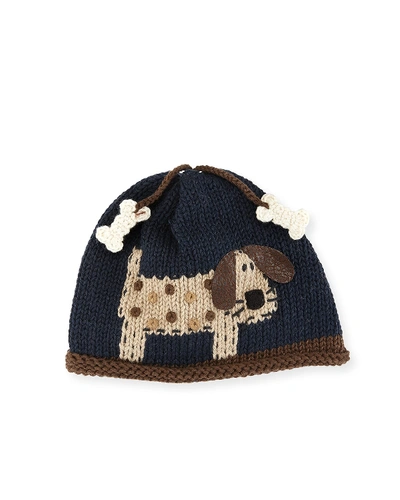 Art Walk Kids' Woof Woof Knit Baby Hat, Blue