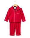 Petite Plume Classic Flannel Pajama Set In Red