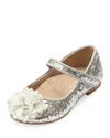 L'AMOUR SHOES GIRL'S ALICE SPARKLY GLITTER FLOWER FLATS, BABY/TODDLER/KIDS,PROD144890098