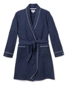PETITE PLUME FLANNEL CONTRAST-PIPING ROBE,PROD145030129